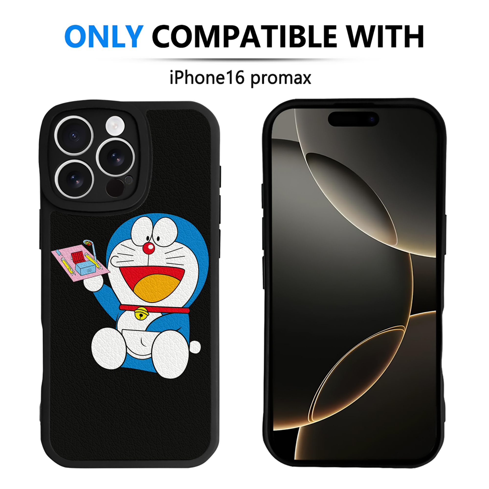 （画像用） ドラえもん Doraemon 【iPhone 16シリーズ対応】シリコンスマホケース（レザー調） 材質：シリコン
